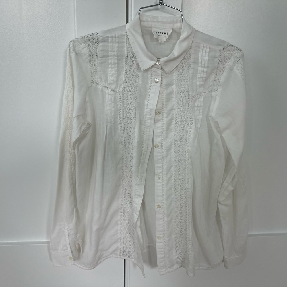 Sezane Ecru cotton shirt
